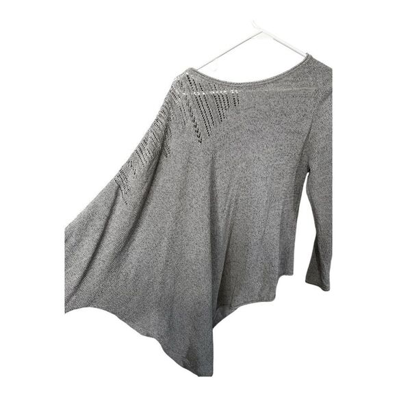 Stella Carakasi grey cotton blend long sleeve asymmetrical pullover ligh… - Picture 7 of 14